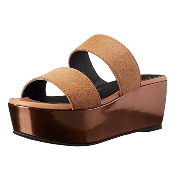 Robert Clergerie Platform Pony Hair Sandals - Picture 2 of 8